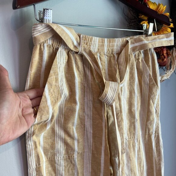 Marine Layer Franki Wide Leg Pant Extra Small in Gold Stripe - Picture 3 of 11